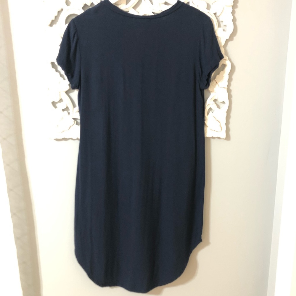 Cloth and Stone Navy Blue V-Neck Dress - Picture 5 of 6